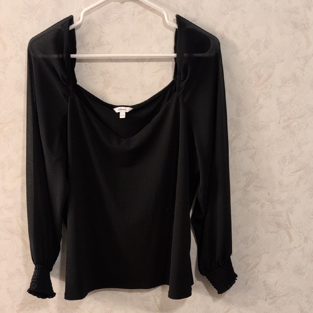 Reitmans Black Long Sleeve Blouse